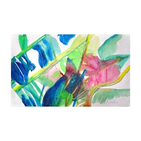 Betsy Drake Betsy Drake DM1123G 30 x 50 in. Pink Palms Door Mat DM1123G